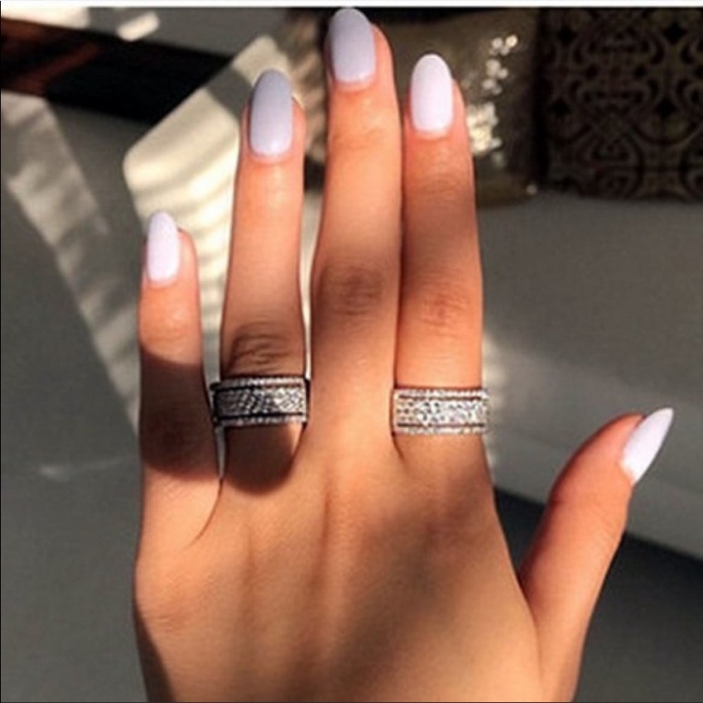 NEW 925 STERLING SILVER MULTI ETERNITY RING - Picture 4 of 5